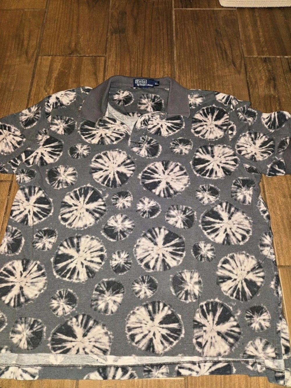 Polo Ralph Lauren Tie-Dye Polo Shirt Men's Polo Gray & Cream